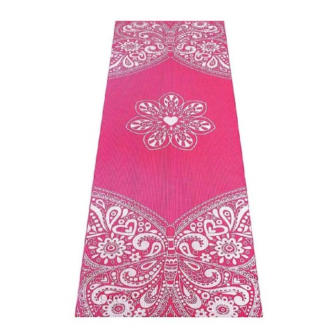 Strauss Meditation Butterfly Yoga Mat,  Pink  5 mm 