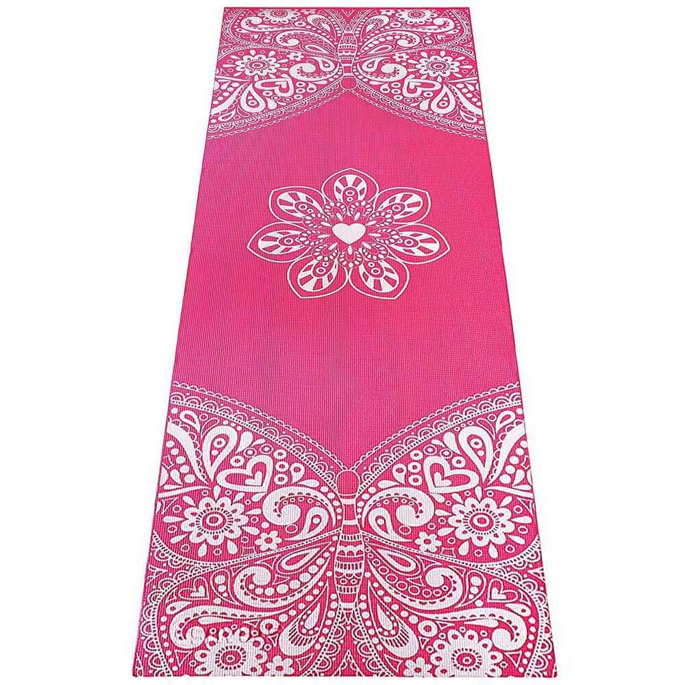 Strauss Meditation Butterfly Yoga Mat,  Pink  5 mm 