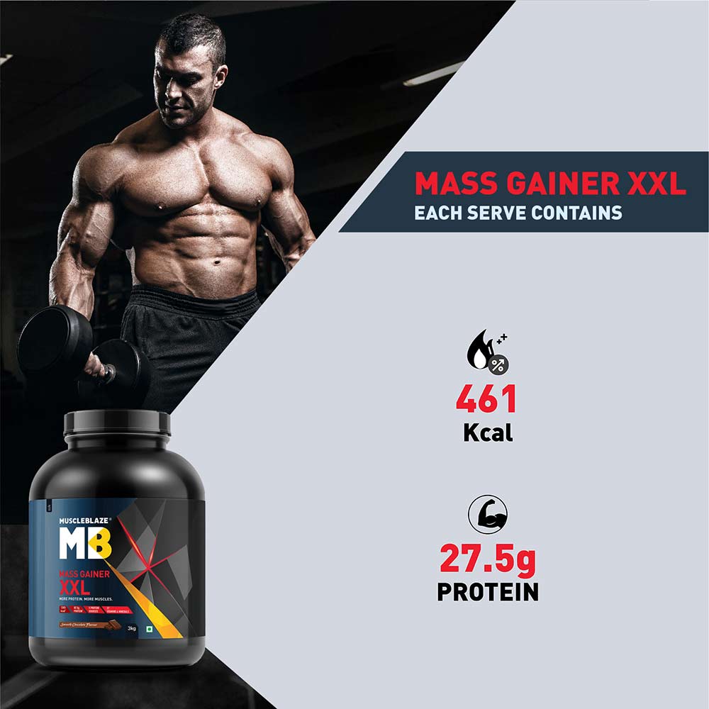 11 - MuscleBlaze Mass Gainer XXL,  6.6 lb  Smooth Chocolate 