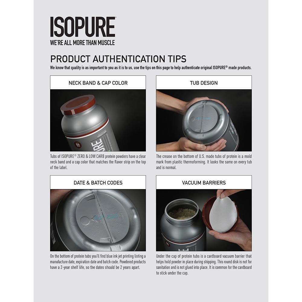 authentication - Isopure Zero Carb Protein Powder,  3 lb  Mint Chocolate Chip 