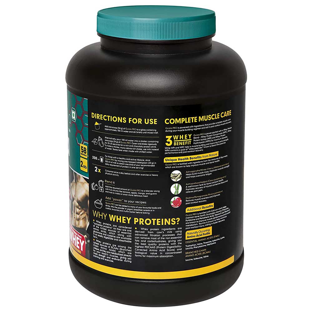 direction - Himalaya Quista Pro Advanced Whey Protein Powder Fortified with Power Herbs,  4.4 lb  Chocolate 