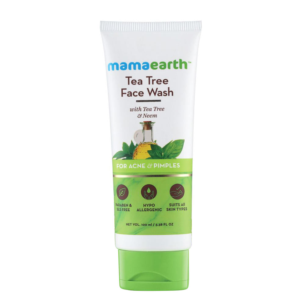 1 - Mamaearth Tea Tree Face Wash,  100 ml  for Acne & Pimples 