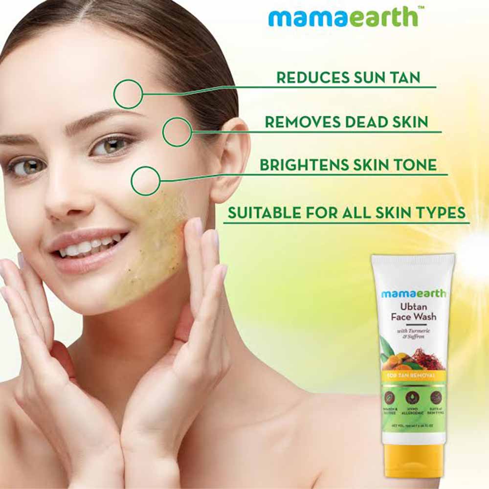 Benefit2 - Mamaearth Ubtan Face Wash (Pack of 2),  100 ml  with Turmeric & Saffron 
