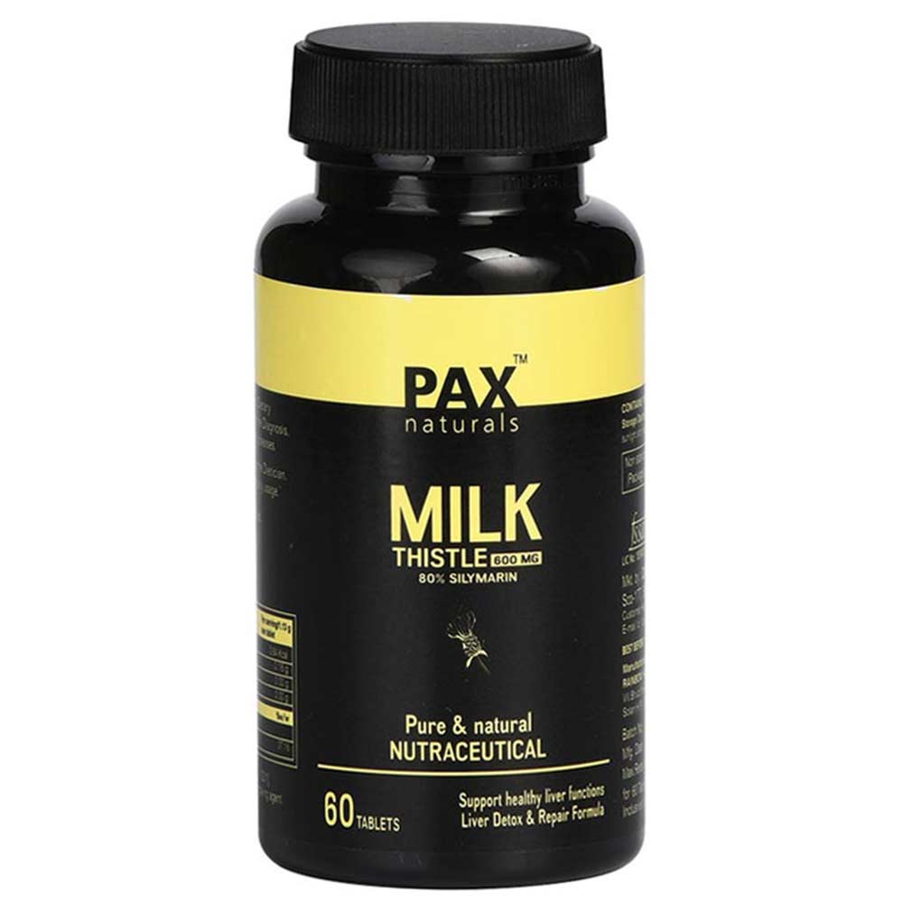 3 - PAX Naturals Milk Thistle 600 mg,  60 tablet(s) 