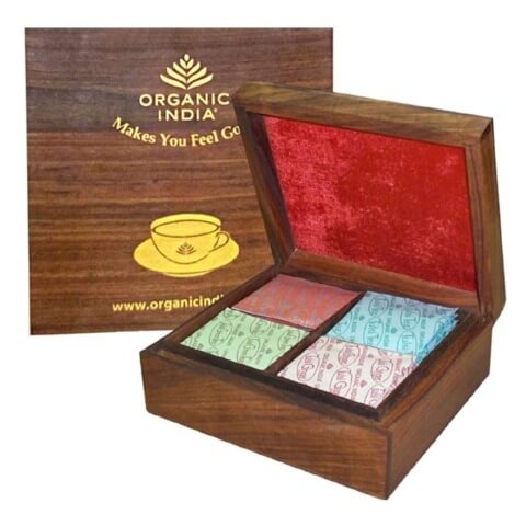 Organic India Executive Deluxe Wooden Gift, Mixed 300 g Organic India Executive Deluxe Wooden Gift, Mixed 300 g