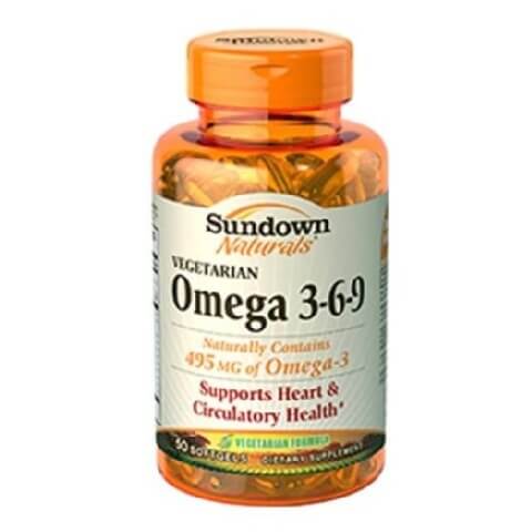 Sundown Naturals Vegetarian Omega 3-6-9,  50 softgels 