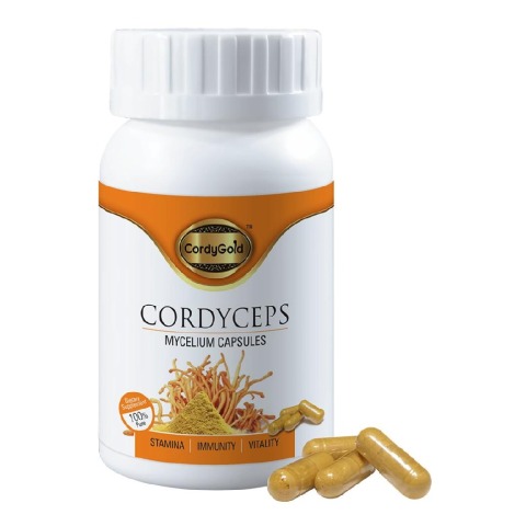 CordyGold Cordyceps Mycelium,  60 capsules 