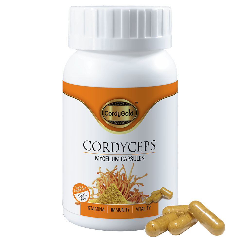 CordyGold Cordyceps Mycelium,  60 capsules 