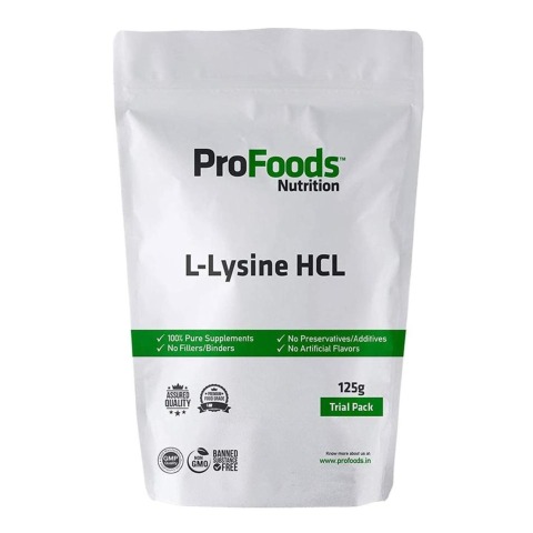 1 - ProFoods L Lysine HCL Powder,  125 g  Unflavoured 