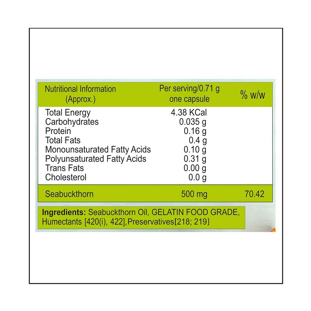 supplement - PAX Naturals Sea Buckthorn Oil,  30 softgels 
