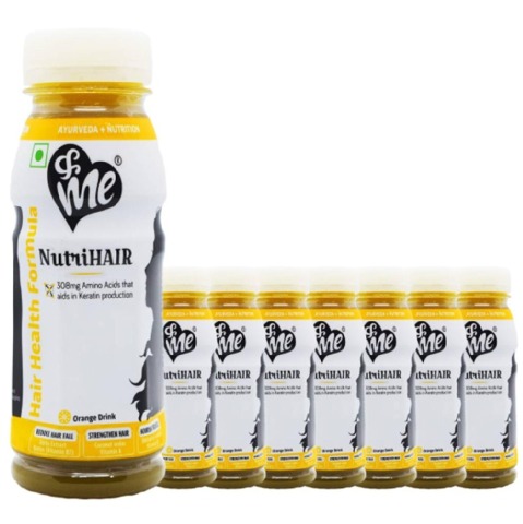 &Me NutriHair Drink,  200 ml  Orange Pack of 8 