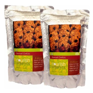 Nourish Organics Oatmeal Cookies (Pack of 2), Unflavoured 150 g