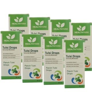 Healthfarm Tulsi Drops (Pack of 8), 50 ml