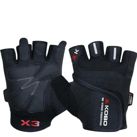 KOBO Gym Gloves (WTG-06), Black Small KOBO Gym Gloves (WTG-06), Black Small