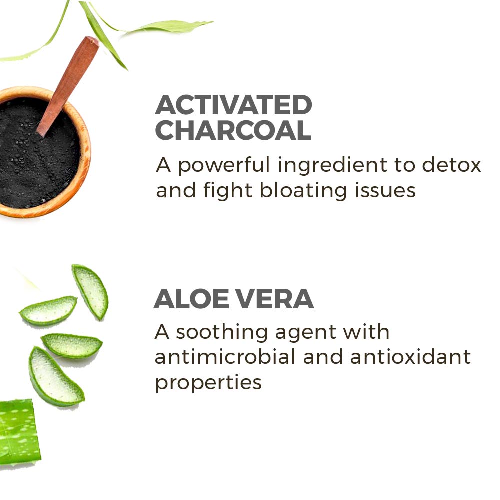 benfits - Akiva Activated Charcoal Aloe Vera Pack of 15,  40 ml  Natural 