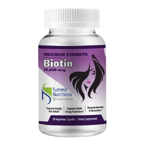 Summit Nutritions Biotin 10000 mcg,  90 capsules  Unflavoured 