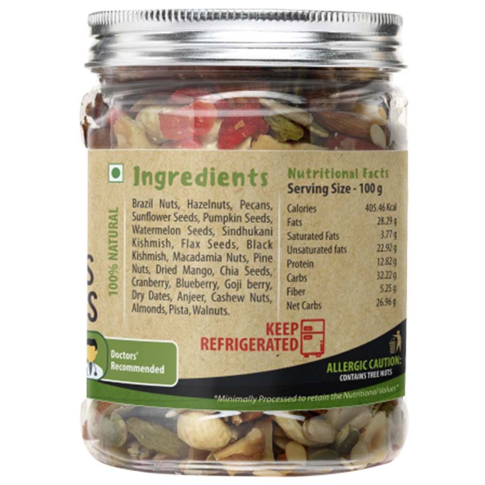 ingredients - SuperHealthy Daily Dose- Nuts, Seeds & Berries,  0.325 kg  Natural 