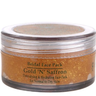 Herbline Gold & Saffron Face Pack, 25 g Normal to Dry Skin