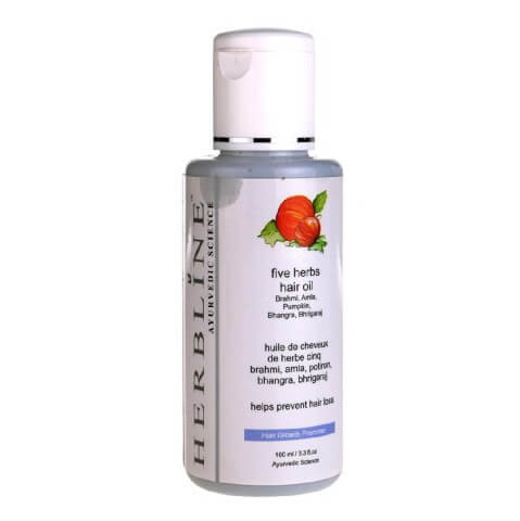 Herbline Five Herbs Hair Oil, 100 ml Hair Growth Promoter Herbline Five Herbs Hair Oil, 100 ml Hair Growth Promoter