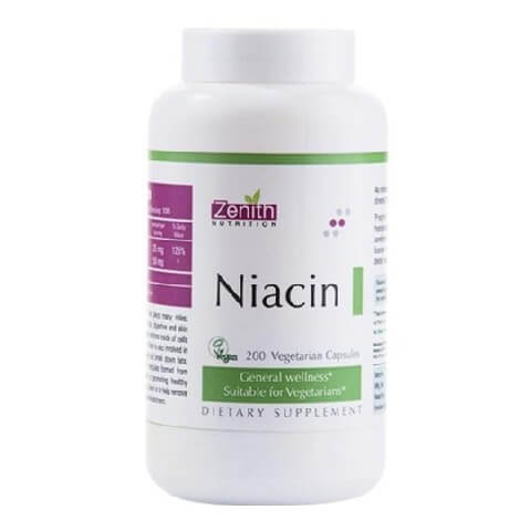 Zenith Nutrition Niacin, Unflavoured 200 veggie capsule(s) Zenith Nutrition Niacin, Unflavoured 200 veggie capsule(s)