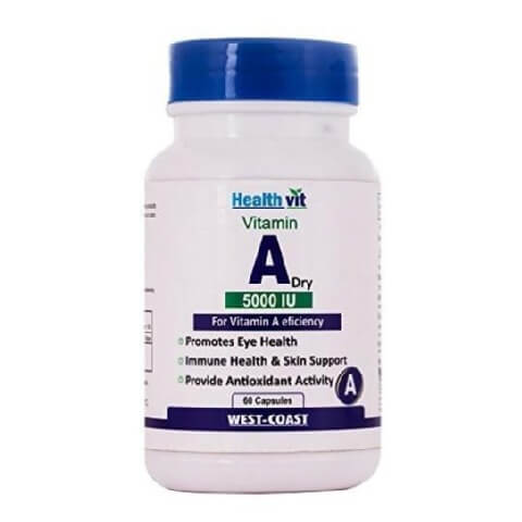 Healthvit Vitamin A Dry (5000 IU), 60 capsules Healthvit Vitamin A Dry (5000 IU), 60 capsules