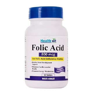 Healthvit Folic Acid (800 mcg), Unflavoured 60 tablet(s)