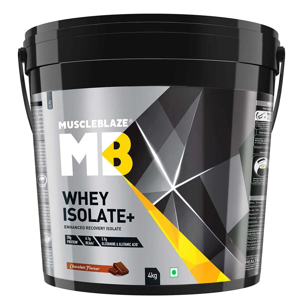 1 - MuscleBlaze Whey Isolate Plus OP,  8.8 lb  Chocolate 