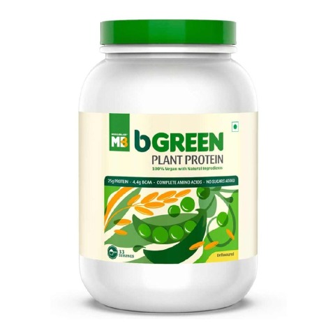 4 - bGREEN Plant Protein by MuscleBlaze OP, Unflavoured 2.2 lb