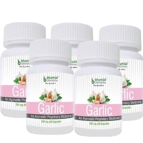 Bhumija Garlic, 60 capsules - Pack of 5 Bhumija Garlic, 60 capsules - Pack of 5