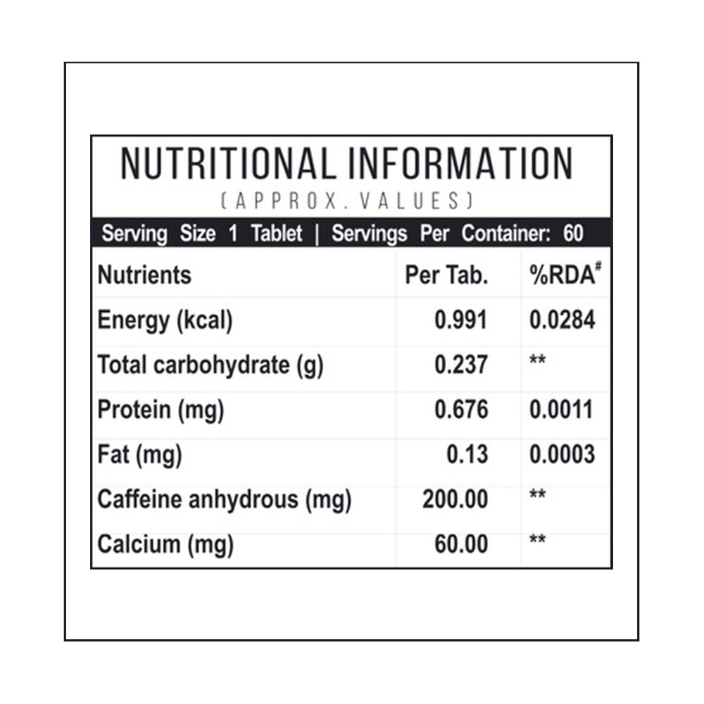 supplement - Healthfarm Elite Series Maximum Miles Advance Caffeine,  60 tablet(s)  Unflavoured 
