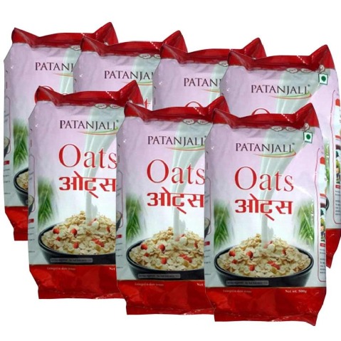 Patanjali Oats, Unflavoured 0.5 g - Pack of 7 Patanjali Oats, Unflavoured 0.5 g - Pack of 7