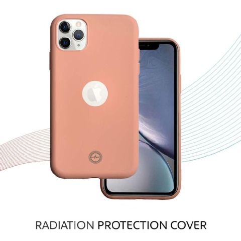 4 - Envirocover Silicon Back Cover for Apple iPhone XI Pro,  with Radiation Protection Technology (Pink) 
