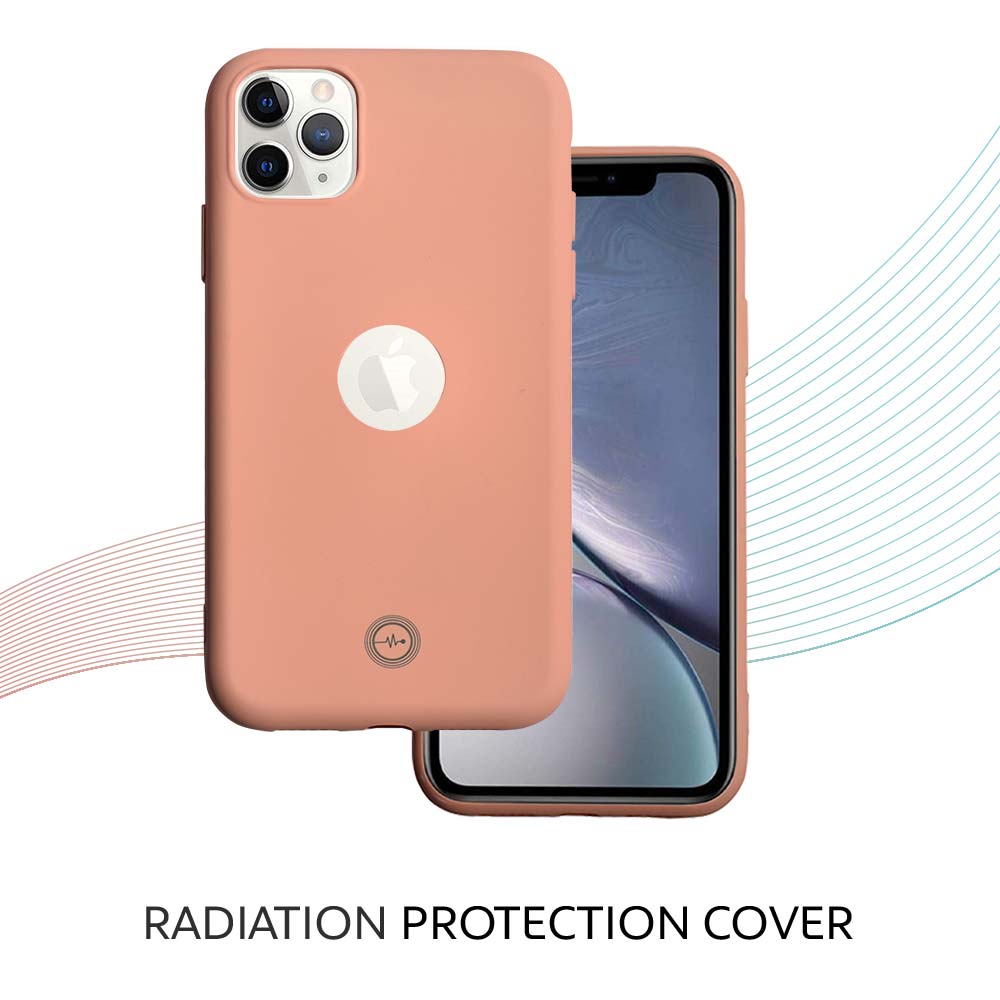 4 - Envirocover Silicon Back Cover for Apple iPhone XI Pro,  with Radiation Protection Technology (Pink) 