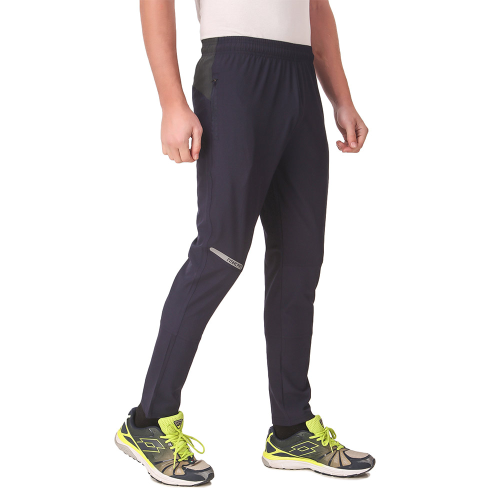 2 - Fitinc NS Lycra Trackpant with Both Side Zip Pockets,  Black  Large 
