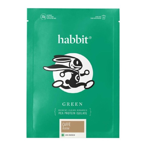 1 - Habbit Green Pea Protein Isolate,  0.99 lb  15 Servings, Cafe Latte 