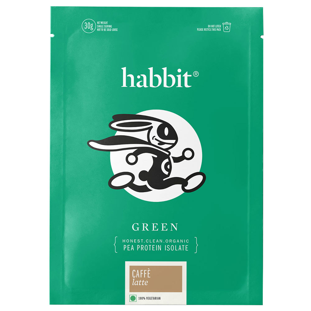 1 - Habbit Green Pea Protein Isolate,  0.99 lb  15 Servings, Cafe Latte 