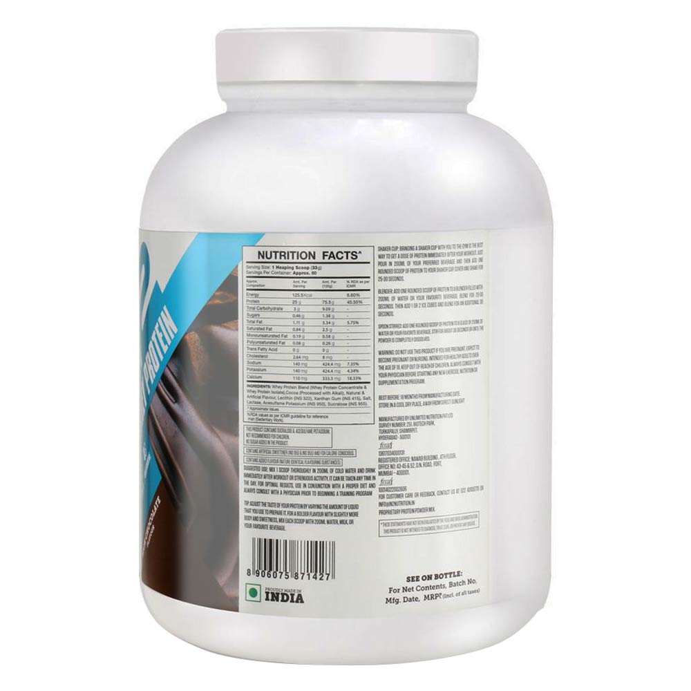 Back - IN2 100% Whey Protein,  4.4 lb  Rich Chocolate 