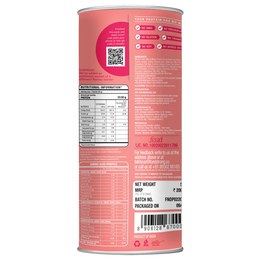 nutritioninfo - Foodstrong Daily Protein,  1.19 lb  Cold Coffee 