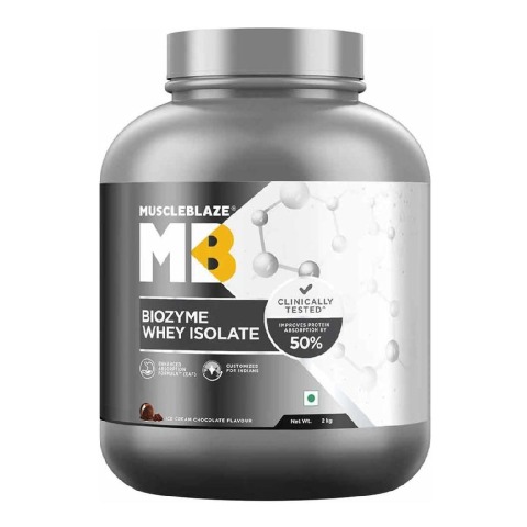 1 - MuscleBlaze Biozyme Whey Isolate OP, 4.4 lb Ice Cream Chocolate