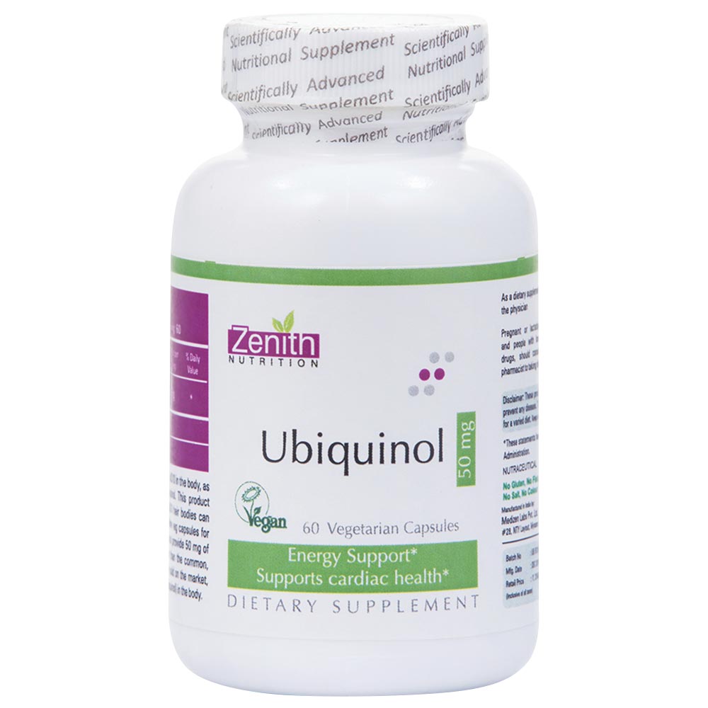 Zenith Nutrition Ubiquinol (50 mg),  60 veggie capsule(s) 