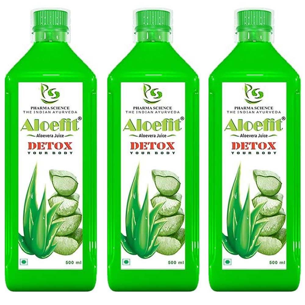 1 - Pharma Science Aloefit Aloevera Juice,  0.5 L  Natural Pack of 3 