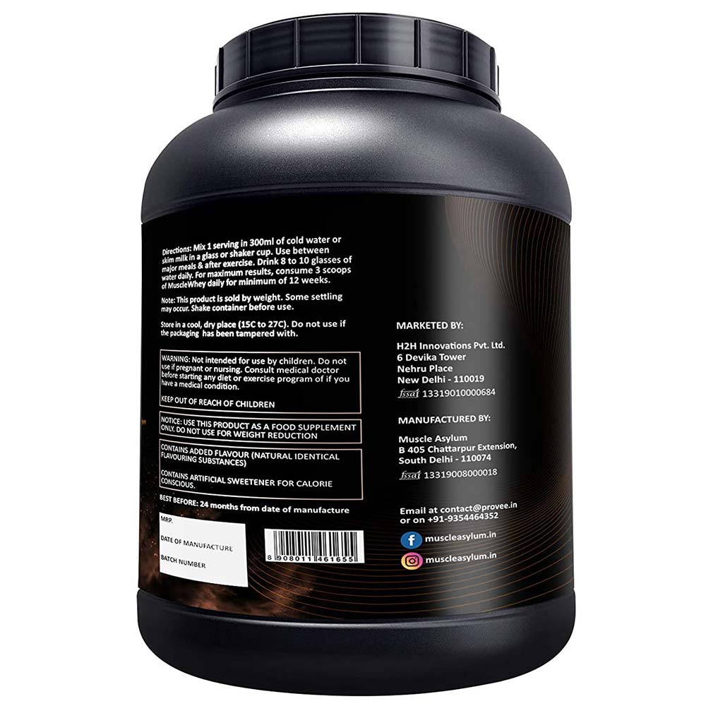 back - Muscle Asylum Muscle Whey Protein Powder,  4.4 lb  Double Chocolate 
