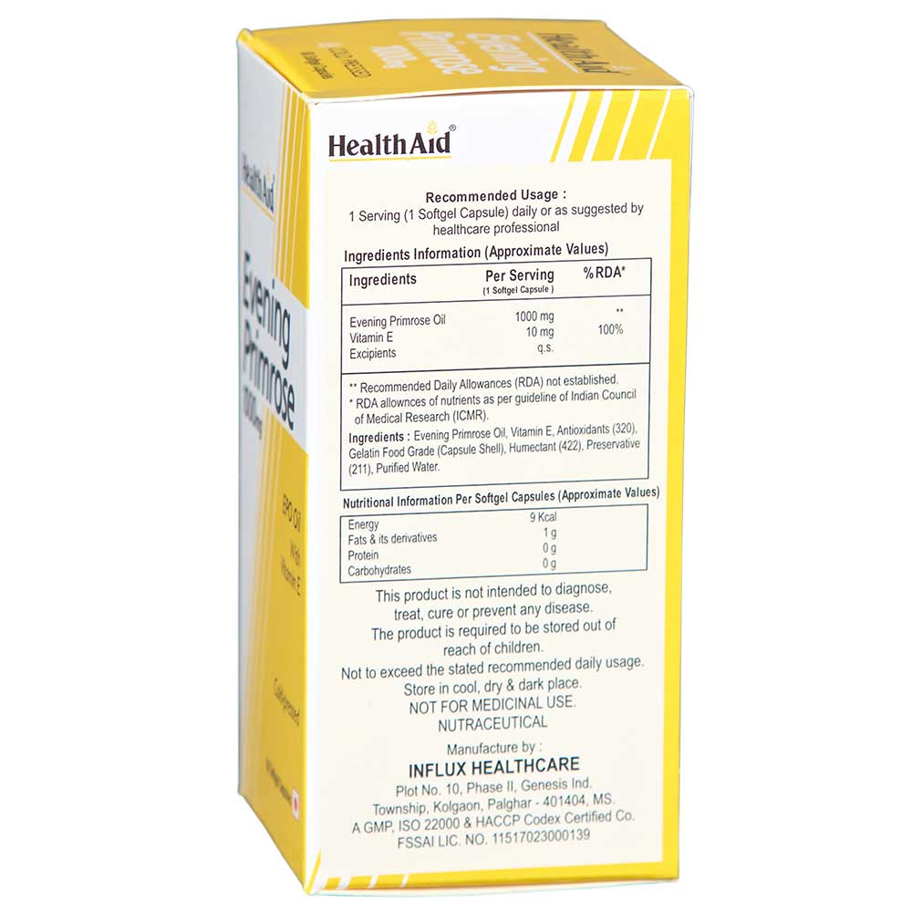 Health Aid Evening Primrose Oil 1000mg With Vitamin E 60 capsules