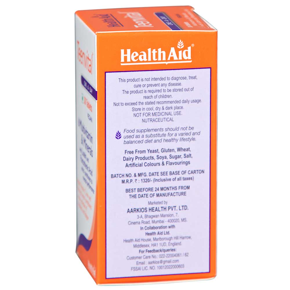 2 - HealthAid Teenvital,  Unflavoured  30 tablet(s) 