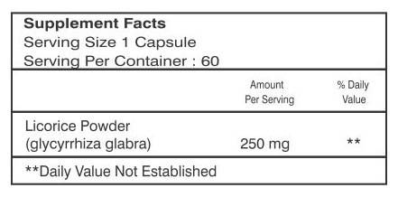 Healthvit Licovit Licorice powder (250mg),  60 capsules 