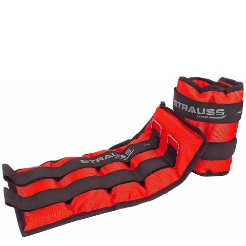 Strauss Ankle Weight (Pair),  Red  2 kg 