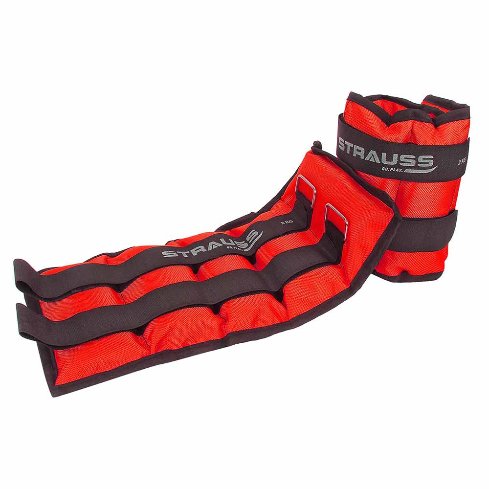 Strauss Ankle Weight (Pair),  Red  2 kg 