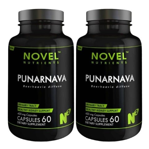 Novel Nutrients Punarnava (400mg), 60 capsules - Pack of 2 Novel Nutrients Punarnava (400mg), 60 capsules - Pack of 2
