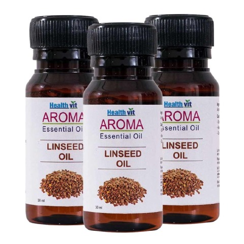 Healthvit Aroma Linseed Oil, 30 ml for All Skin Types - Pack of 3 Healthvit Aroma Linseed Oil, 30 ml for All Skin Types - Pack of 3