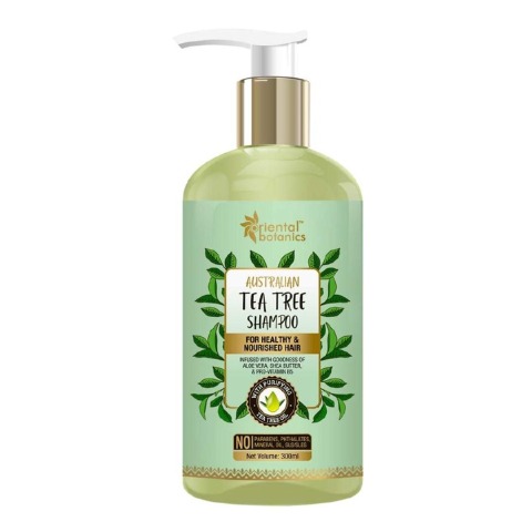 2 - Oriental Botanics Australian Tea Tree Hair Shampoo,  300 ml  with  Aloe Vera, Shea Butter - for Healthy and Nourished Hair 